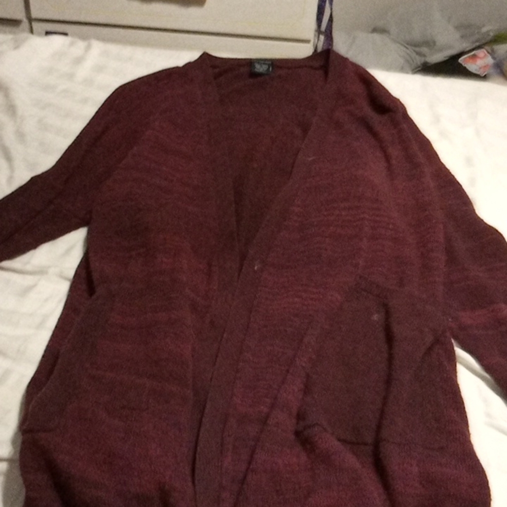 Burgundy cardigan